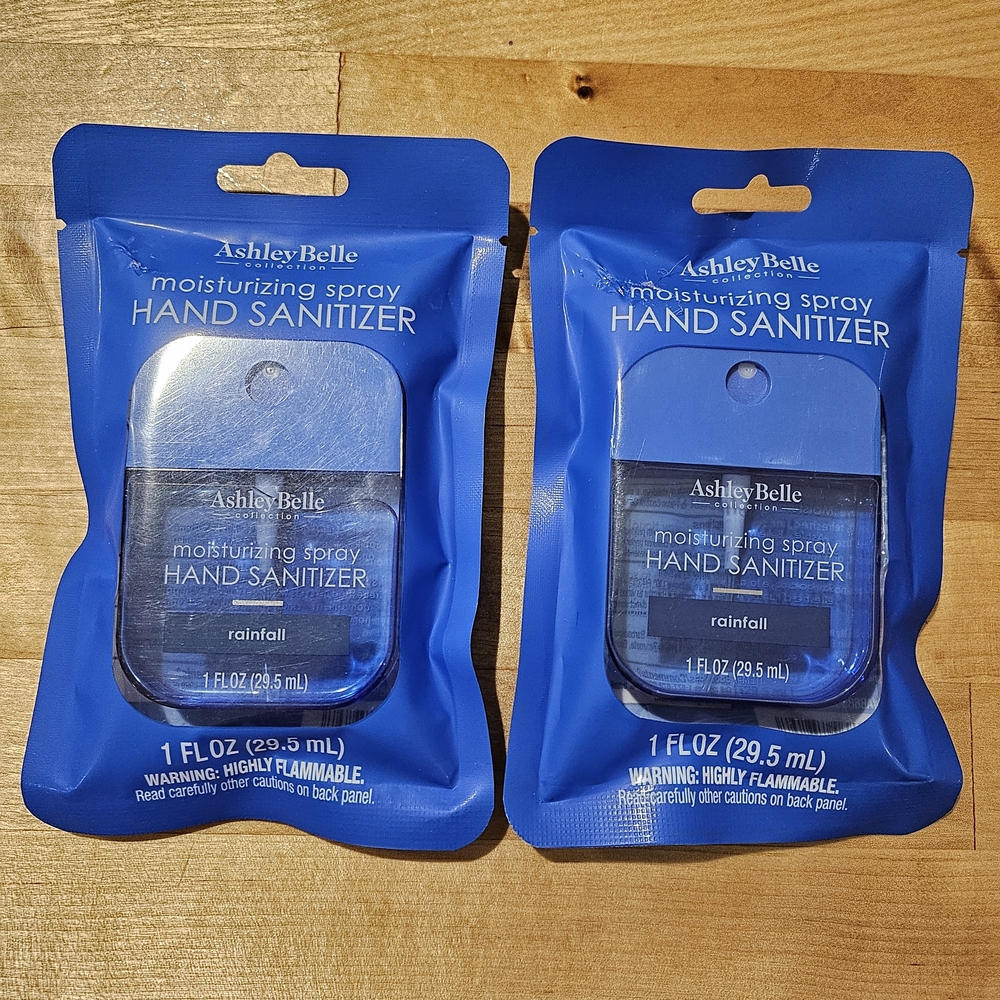 2pc Ashley Belle Moisturizing Spray Hand Sanitizer Rainfall